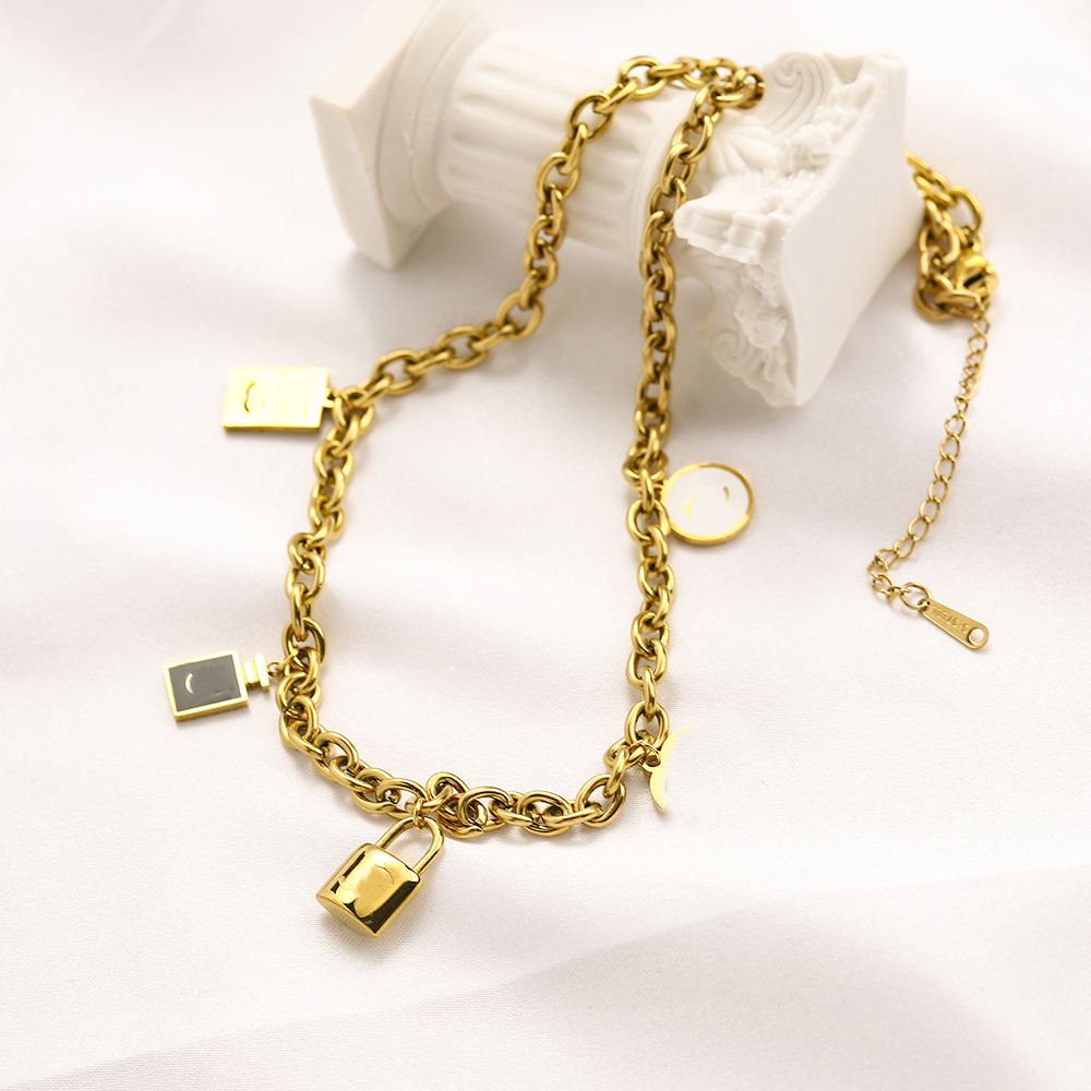 Luxury Designer Necklace Stainless Steel Chunky Chain Pendant Choker Multi Styles Women Fashion Daily Wear Jewelry bf03-image-1110874437
