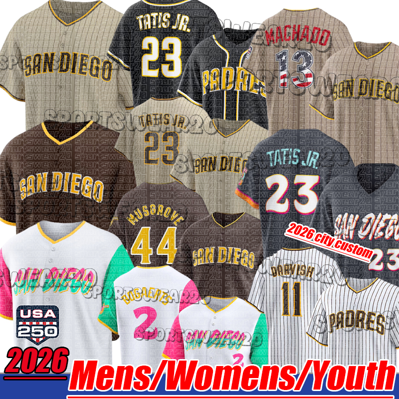 2026 City Connect jersey San Diegos Padres jersey#23 Fernando Tatis Jr. #13 Manny Machado #11 Yu Darvish Baseball Jerseys usa 250 S-4XL-image-930132624
