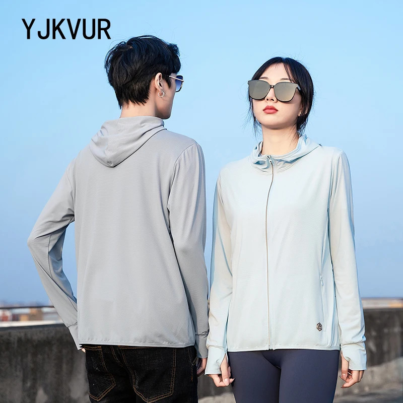 YJKVUR Unisex Summer UPF 50 UV Sun Protection Hoodie Jacket Men Women Lightweight Hiking Outdoor Long Sleeve Shirt Coat 260609BANJIA