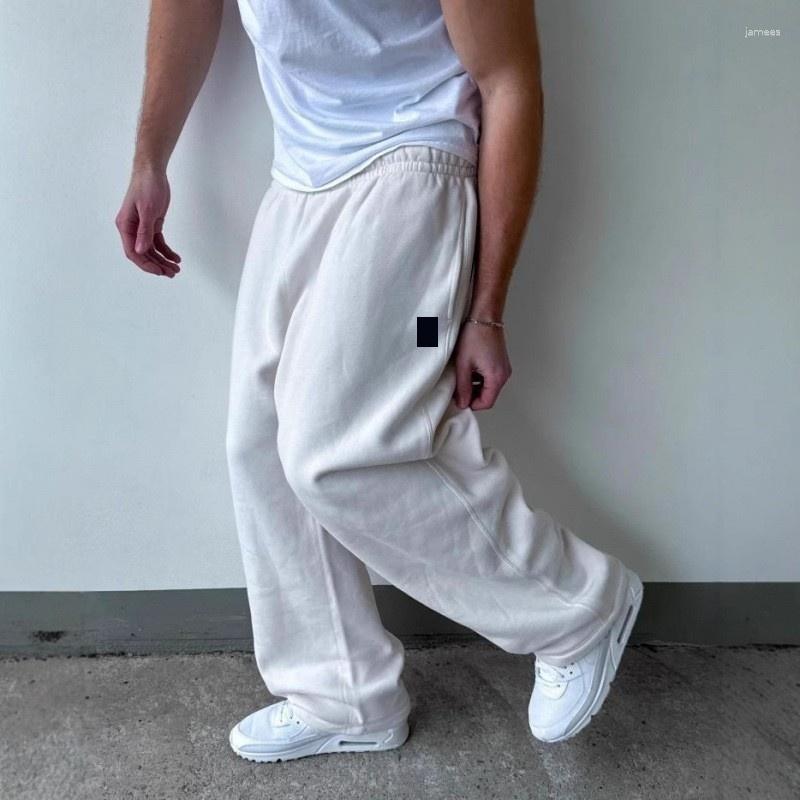 Men's Pants Designer Pant Y2k Embroidery Casual Comfortable Straight Elastic Waist Trousers Loose Fit Solid Color Baggy Sport Q260917