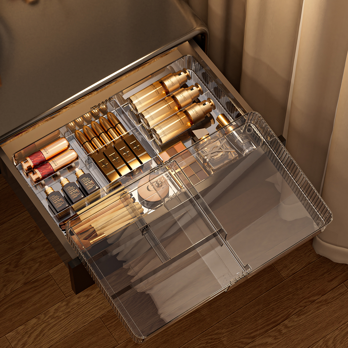 Stretchable Tableware Storage Box Can Sorting And Organizing The Drawers Suitable For Home Hotel Bar Restaurant Office 8189-image-1110820907