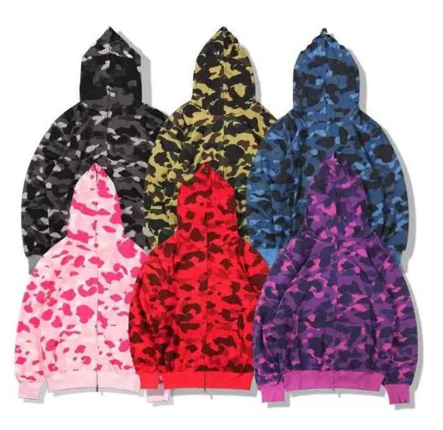 Trendy hoodie Sharks Hoodies full zip up Mens Womens Fashion Men Deisigners Black White Jacket Man High Quality Casual Sweatshirts plus Size M-3X