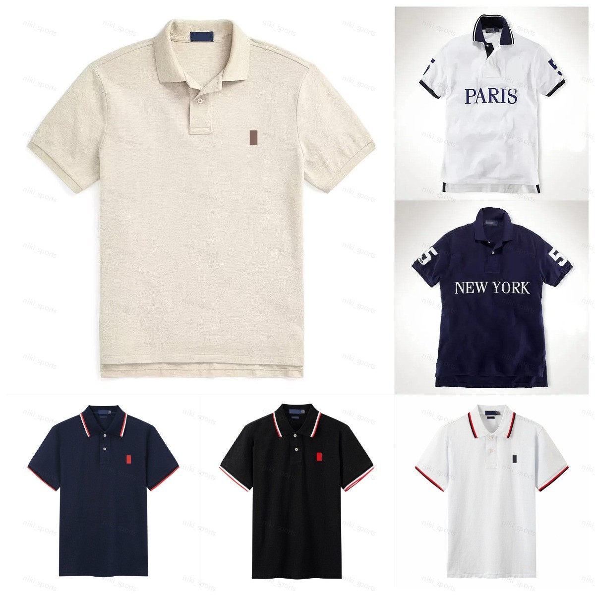 Polo Tees Men polo t shirt hot sand colour Classic Shirt Mens Womens Fashion Casual polo shirt Summer Business shirt Round neck unisex T-shirt Me-image-1110855573