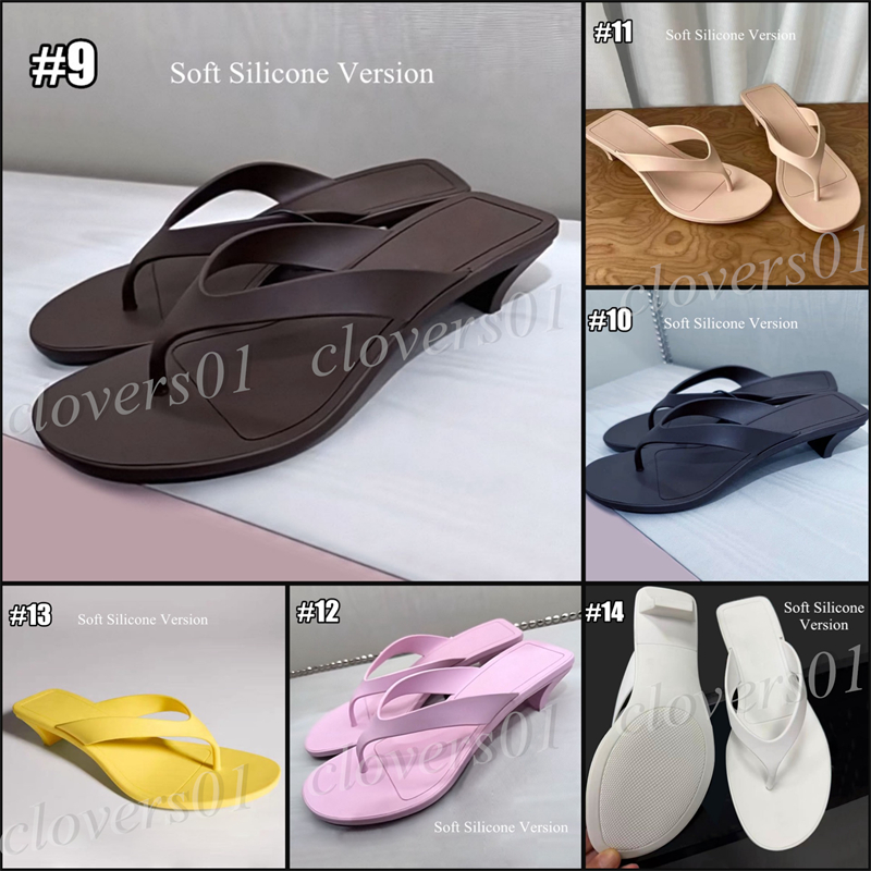 (Premium Leather/Canvas/Silicone) Fashion Women's Heels Flip-flops Summer Sandals Slippers-image-958322510