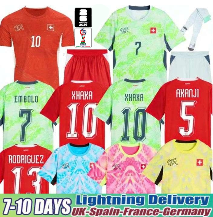 switzerland football jersey ELVEDI AKANJI ZAKARIA Soccer Jerseys SOW RIEDER EMBOLO SHAQIRI Away Switzerland Jersey World Cup 2026 Football Shirts-image-995189237