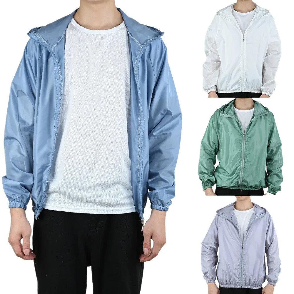 Summer Hooded Jacket Men Breathable Sunshade Coat Boy Sun Protection Clothing Fishing Hunting Clothes Quick Dry Skin Windbreaker 260609BANJIA