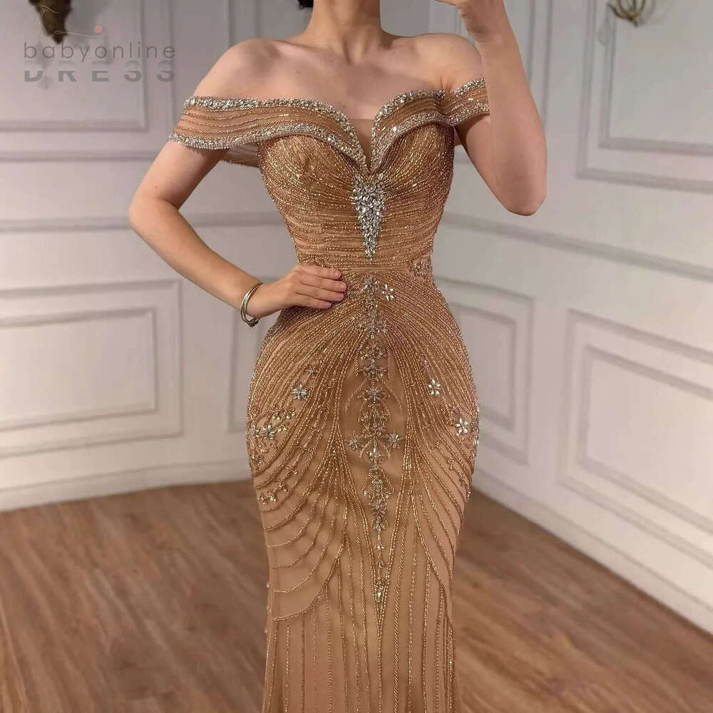 High Quality Dresses Sequin Long Women Sexy Off Shoulder Evening Dress Ladies Elegant Slash Neck Party Gown Prom Black Vestidos De Mujer