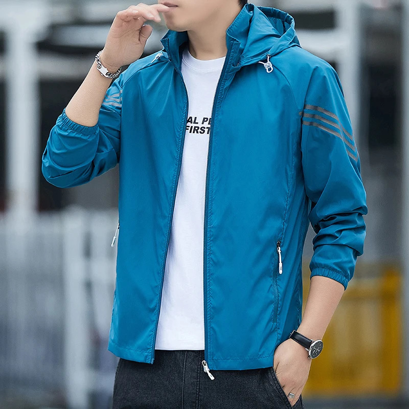 UPF50 Sunscreen Coats Men Women Summer Thin Breathable Jacket Outdoor Cycling Sport Ice Silk Skin Coat Mens Clothing 260609BANJIA