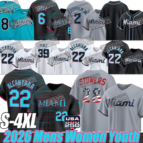 Miamicity Baseball Jerseys Marlins jersey 2026 Connor Norby Jesus Sanchez Sandy Alcantara Albert Almora Jr. Matt Mervis Fortes city connect Baseb-image-944857358