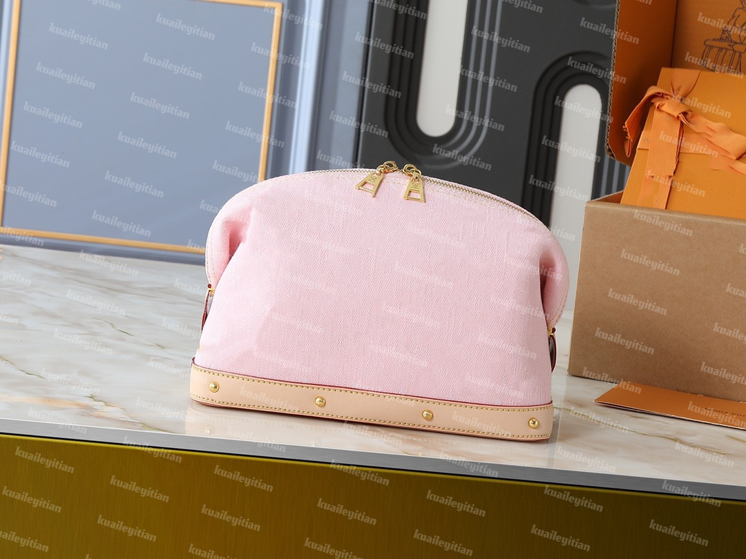 Designer Lady Denim Vanity Bag Luxury Cosmetic Bags Fashion Makeup Bag Women Designer Handbag Travel Cosmetic Pouch Purses Zipper Lipstick Toiletry
