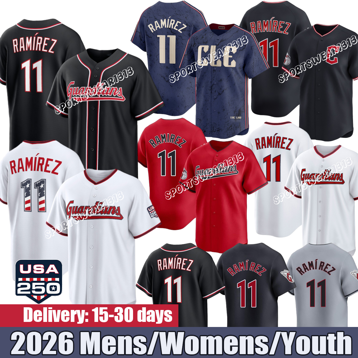 Clevelands jersey Guardians jersey Jose Ramirez Shane Bieber Josh Naylor Andres Gimenez Tanner Bibee Bo Naylor Kyle Manzardo Baseball Jersey-image-944312242
