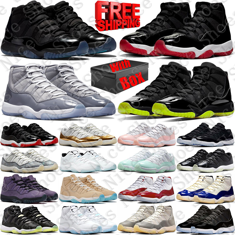 Free Shipping With Box Basketball 11 11s low Shoes Designer Sport sneakers Gamma Blue for shoe mens womens Space Jam high lows UNC d h gate Cool Gre