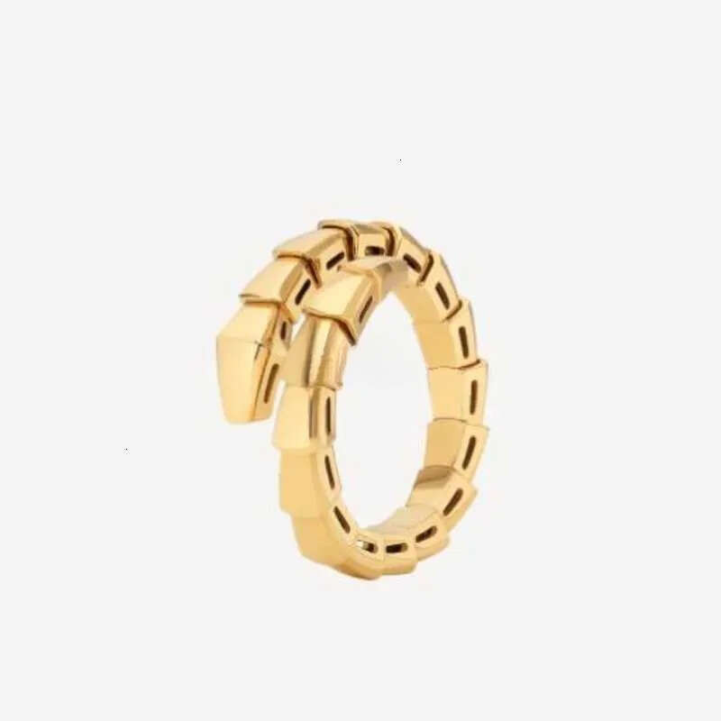 Designer 8 serpent taille 9 wrap ouvert serpentine viper Non allergique argent rose Saint Valentin cadeau bague en or cadeaux d'amant unisexe