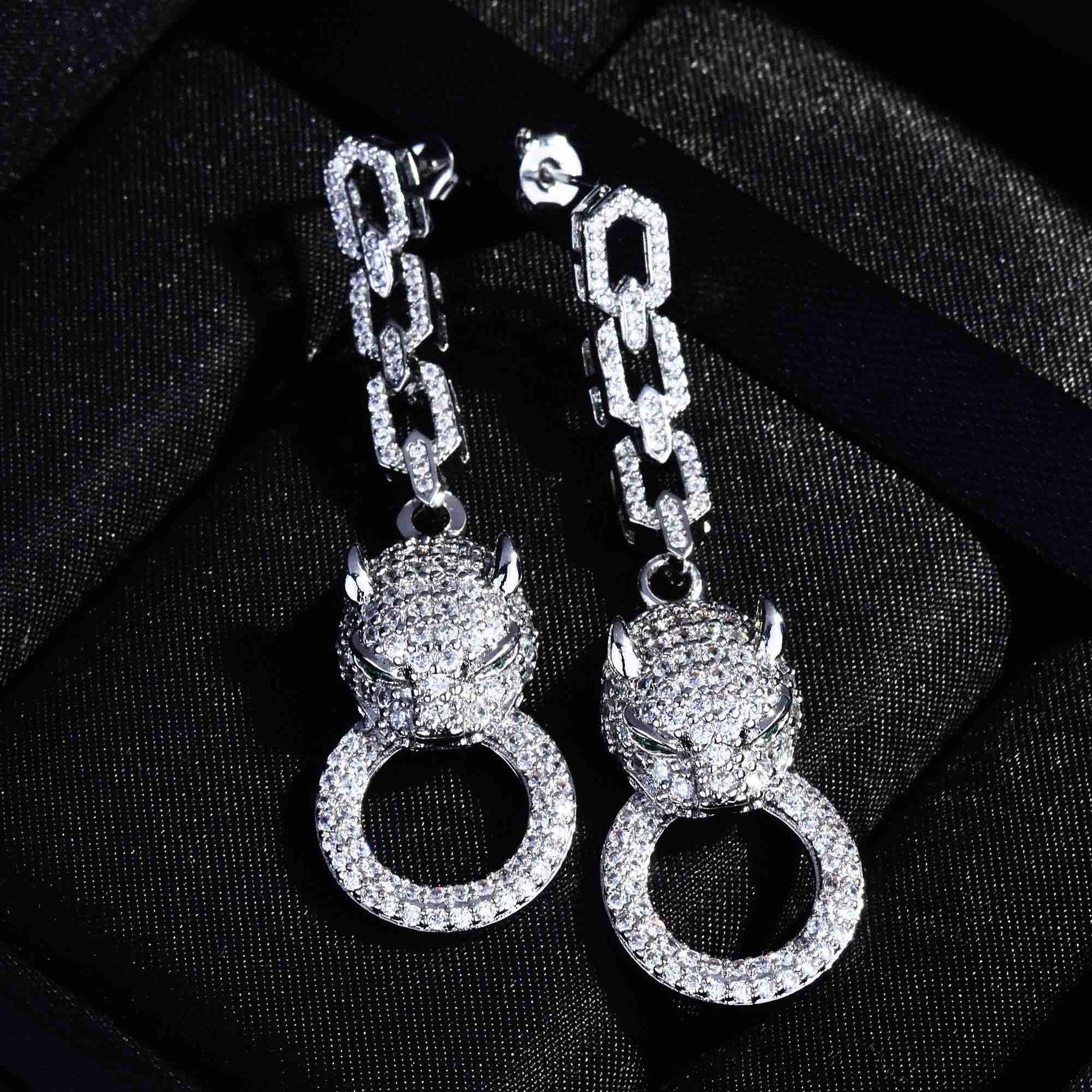 Europe America Designer Necklace Jewelry Set Luxury Animal Leopard Pendant Earring Ring Women Wedding Party Accessories Panther Brand Design Drop-image-1110993638