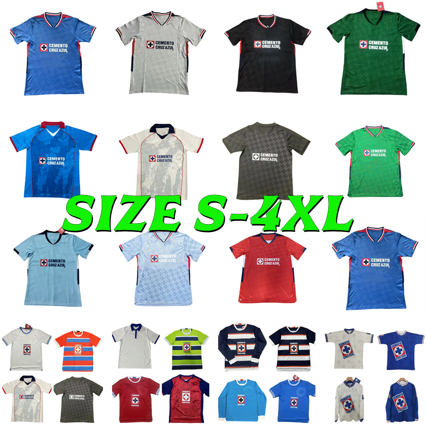 Retro 2024 2025 2026 Cruz Azul Soccer Jerseys 1996 1997 1998 1999 2002 2008 CDSyC mexico League home long fans player Football Shirts 26 27 camis-image-776660516