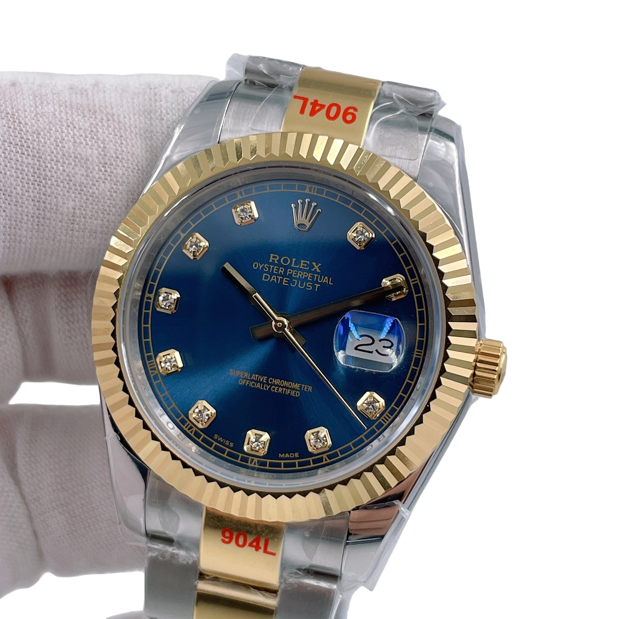 Rolex Two Tone Datejust Oyster 126334 41mm Upgraded Jubilee Strap Automatic Stainless Steel Watch Bezel Men's Watch Sapphire Glass Case New Bla