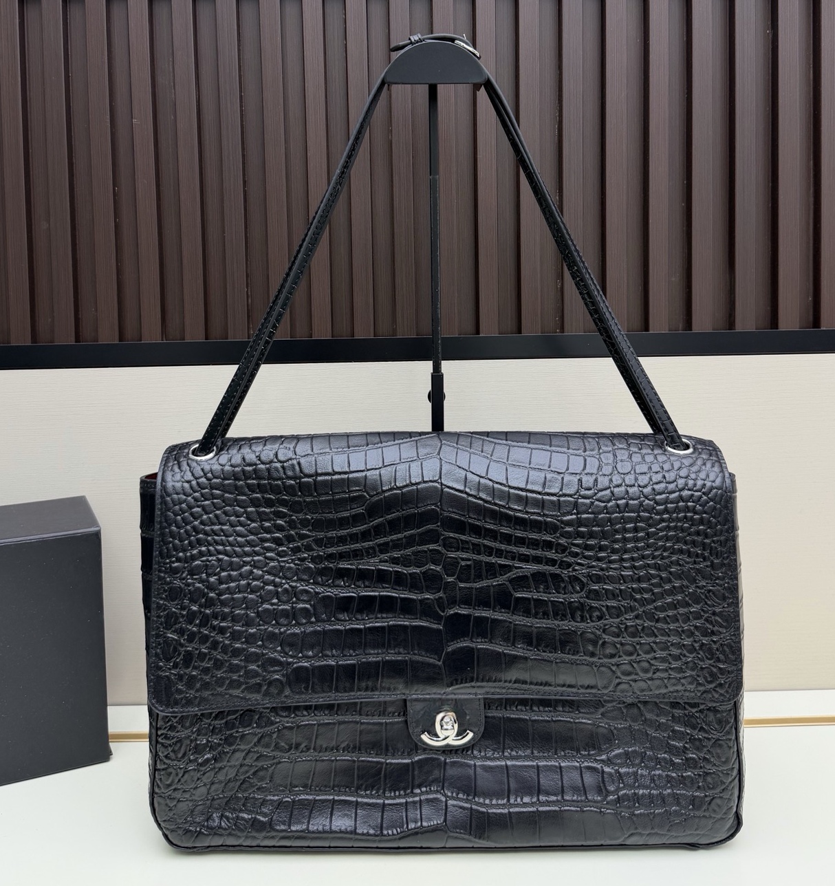 26SS 1A046 Classic Series Designer Large CC Bag Women Genuine Leather Flap Shoulder Purse Gold Sliver CC Turn Lock Handbag Fashion Tote New Arrival