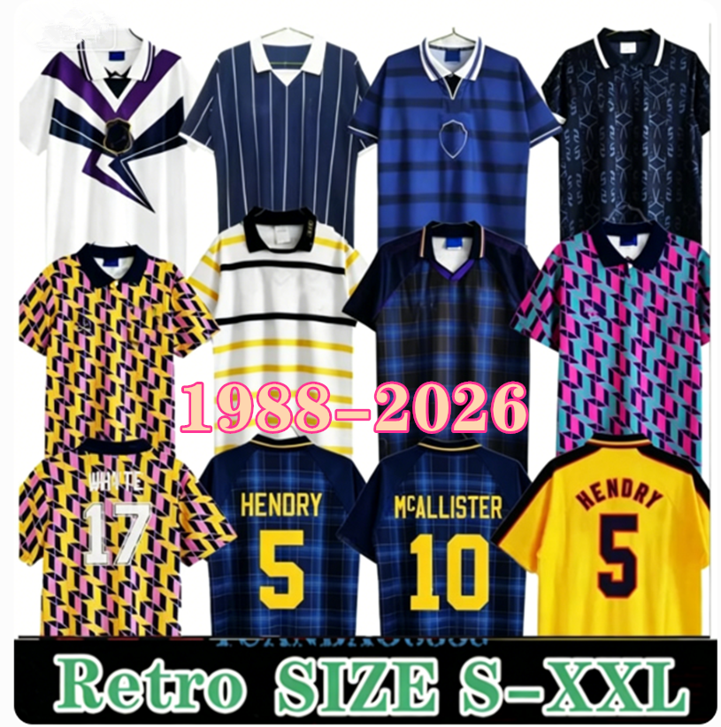 Scotland Retro Soccer Jerseys World Cup blue kits classic Vintage SCOTLAND Retro Football Shirt tops HENDRY LAMBERT equipment Home 88 89 91 93 94 96