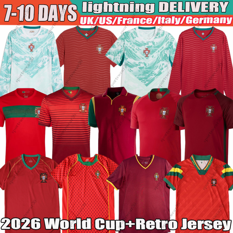 Maillot rétro du Portugal RONALDO FIGO RUI COSTA 1992 1998 2000 2004 2006 2010 2012 2014 16 18 Maillots de football 92 98 00 04 06 10 12 14 Maill