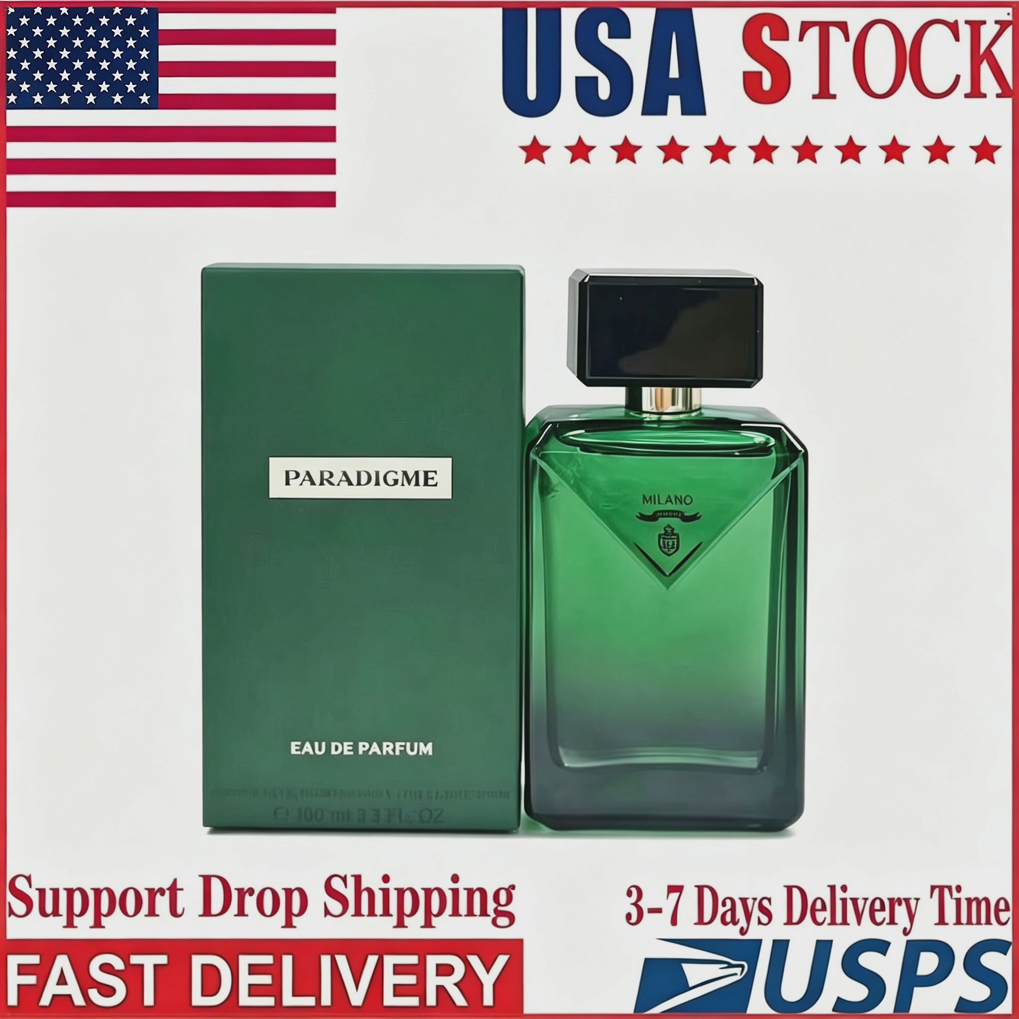 Designer Man Perfume 100ML Green Bottle Eau De Parfum Intense Men Fragrance Long Lasting Smell Luxury Brand EDP Men Cologne Spray High Quality US-image-755413573