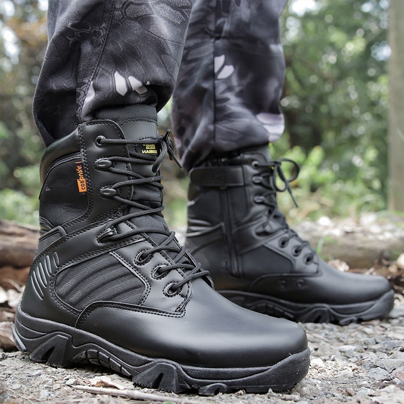 2026 New New Designer Shoe Athletic Boot Run Luxury For Man Martin Leather Mens Special Forces Combat High Outdoor Sport Climb Mountains Cross Count