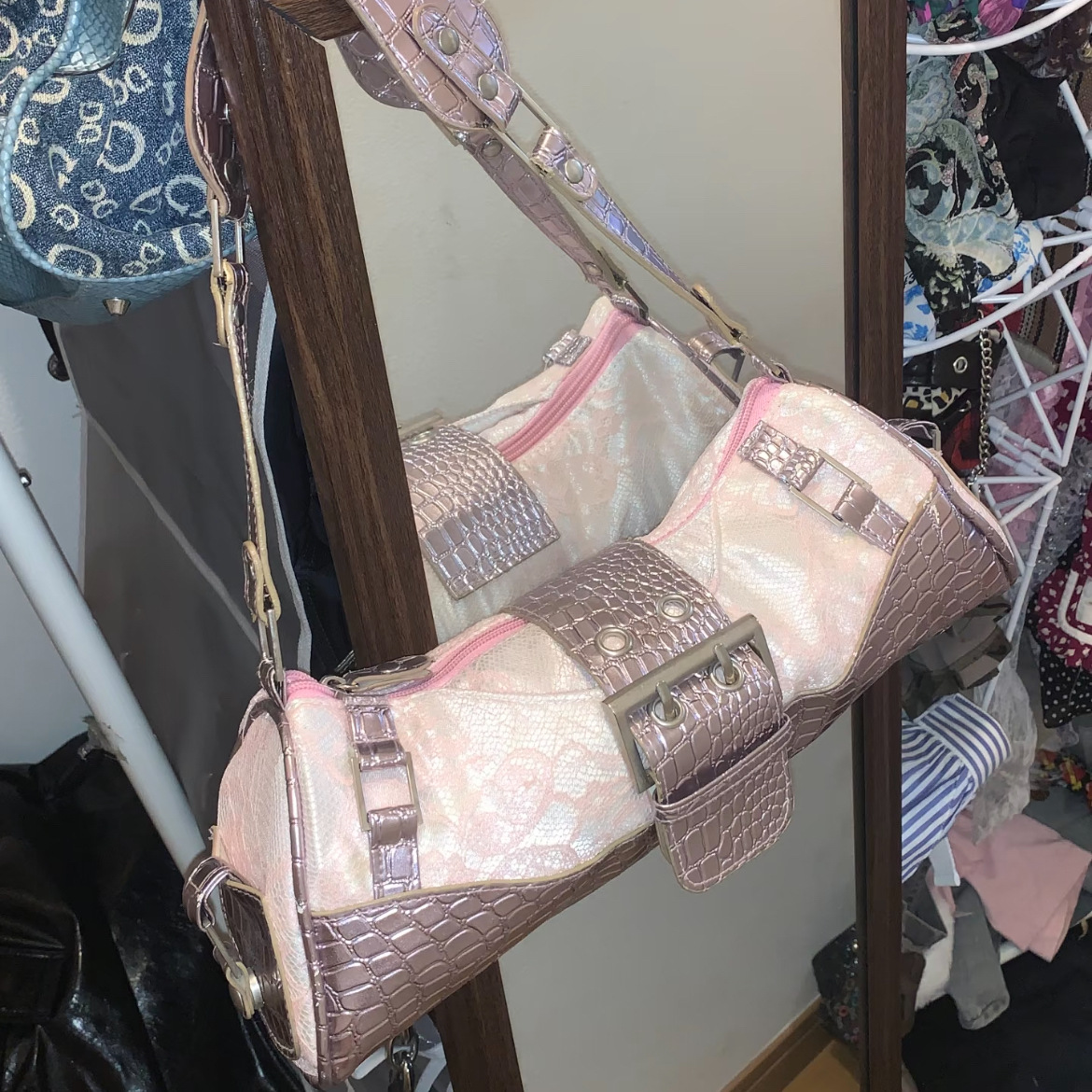 New Classic And Fashionable Wo Bag Retro Print Crossbody Bag That Goes Well With Any Outfit Lace Bag With Trendy Design Leather Bag With Strap For C