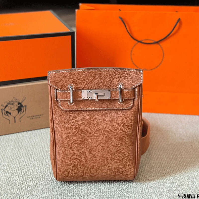 Luxury bag for women Genuine Leather Chest Bag Men Premium Lychee Pattern Sling Backpack Vintage Crossbody Shoulder Bags Designer Leather Messenger
