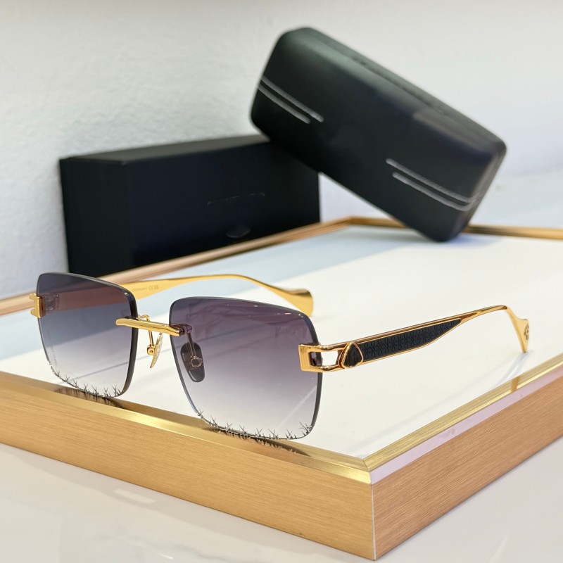 fashion design sunglasses Rimless frame with leather buttons exquisite plating classic simple and versatile style Z1983 uv400 protection glasses
