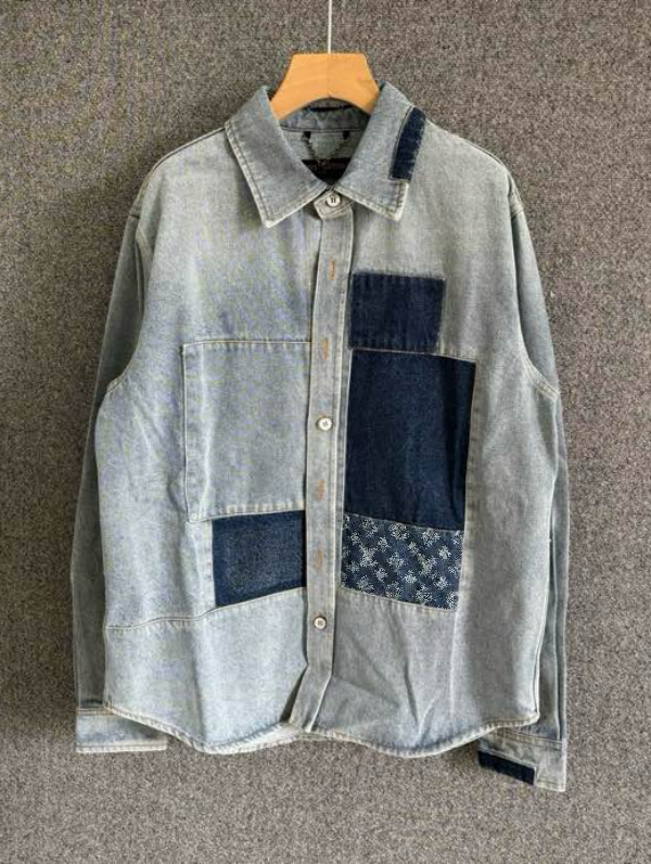 EU Size 100% Cotton Jacquard Denim Jacket Letter Pattern Women Men T-Shirt Unisex Casual Fashion Short Sleeves g456s2