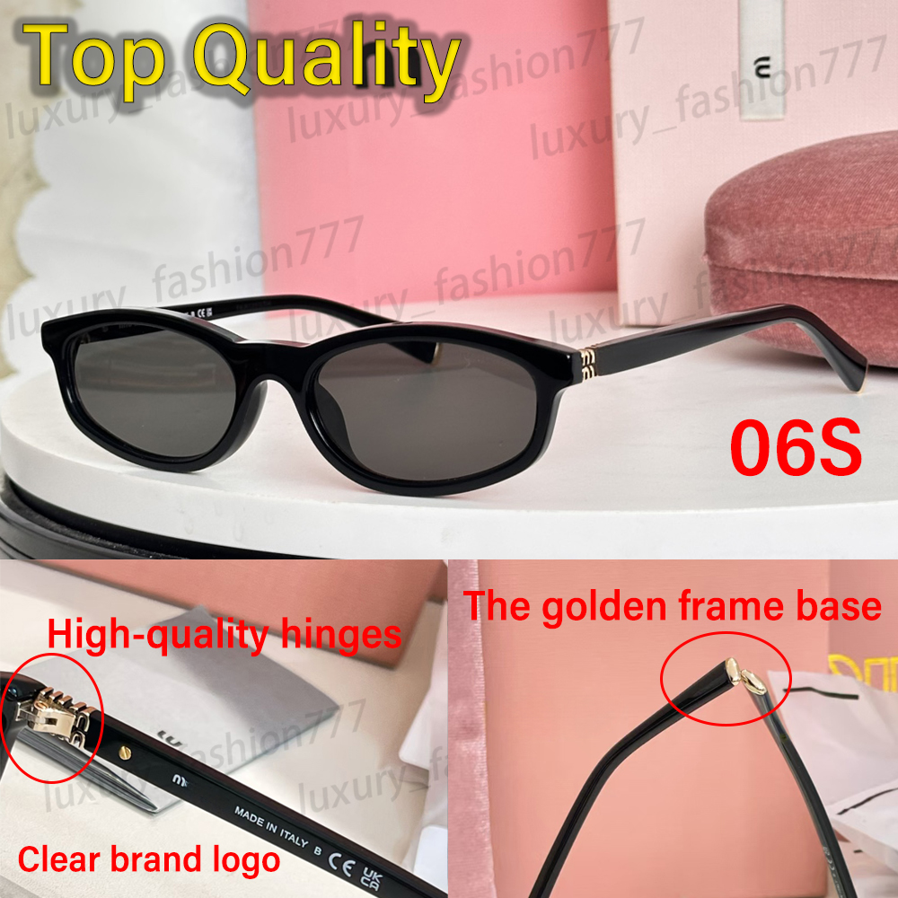 designer sunglasses for women Men luxury mm 06S sunglasses Outdoor Beach Travel Photography UV Protection UV400 Small square-framed Letter