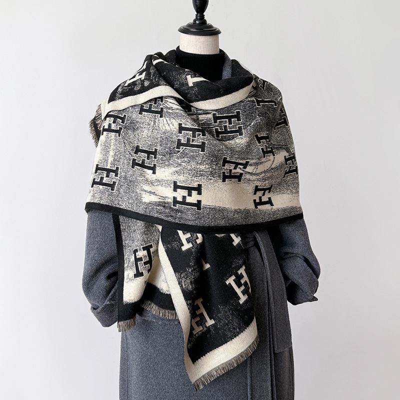 Scarves Luxury Scarves Solid color scarf winter long thick warm shawl versatile and comfortable scarf Free shipping gift AA