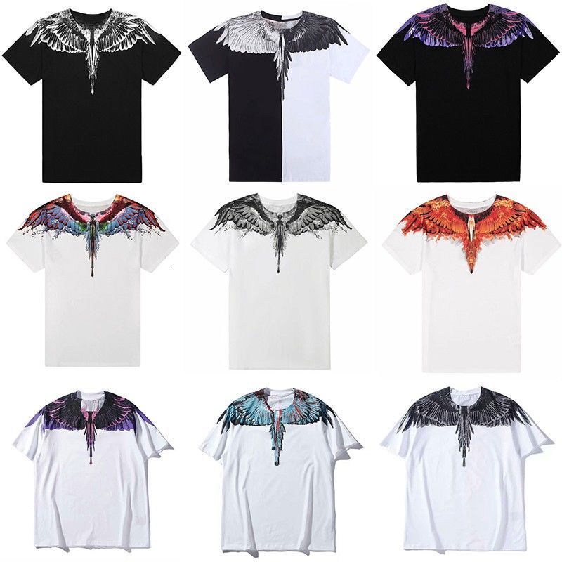 Marcelo Shirt Burlons TShirt Designer Dress Correct Version European And American Trendy Brand Mb Wing Shortsleeve Tshirt Unisex Marcelo High Versio