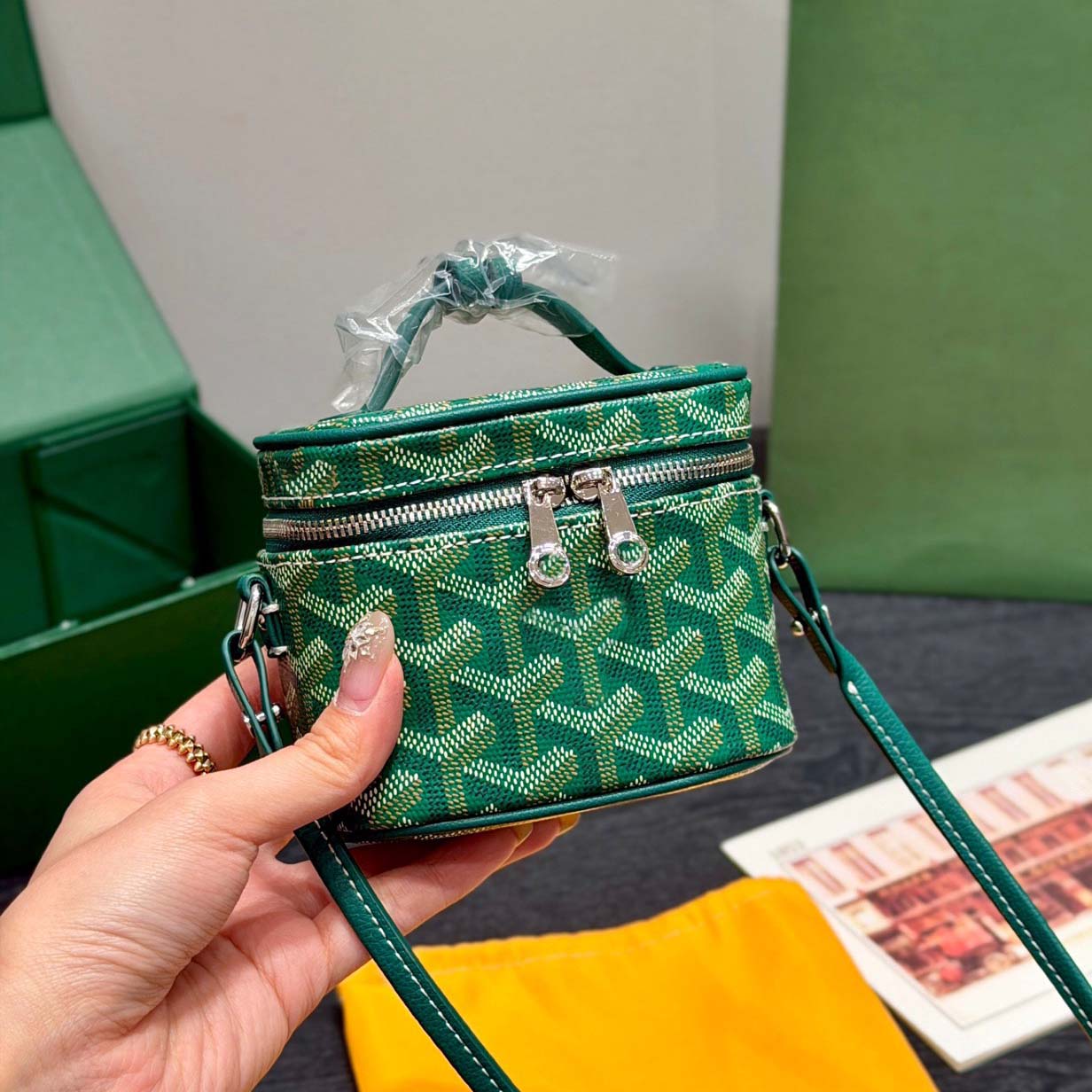 Top Muse Makeup Bag Vanity Bag Designer Bag Luxury Shoulder Bag Quality Leather Crossbody Bag Houndstooth Full Print Handbag Lipstick Bag Mini Purse