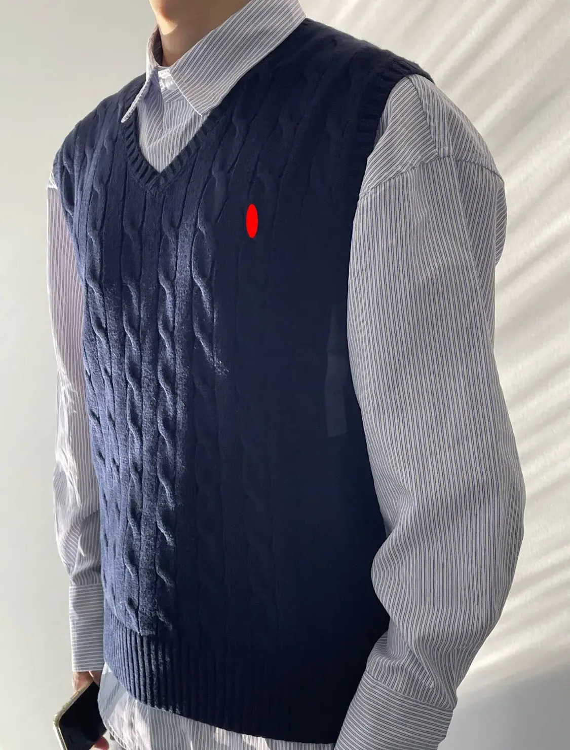 Designer Sweaters Vest Classic Embroidery Loose V-neck Summer American Style Men's Vest Cotton College Wind All-match Twist Flower Unisex B5 f1