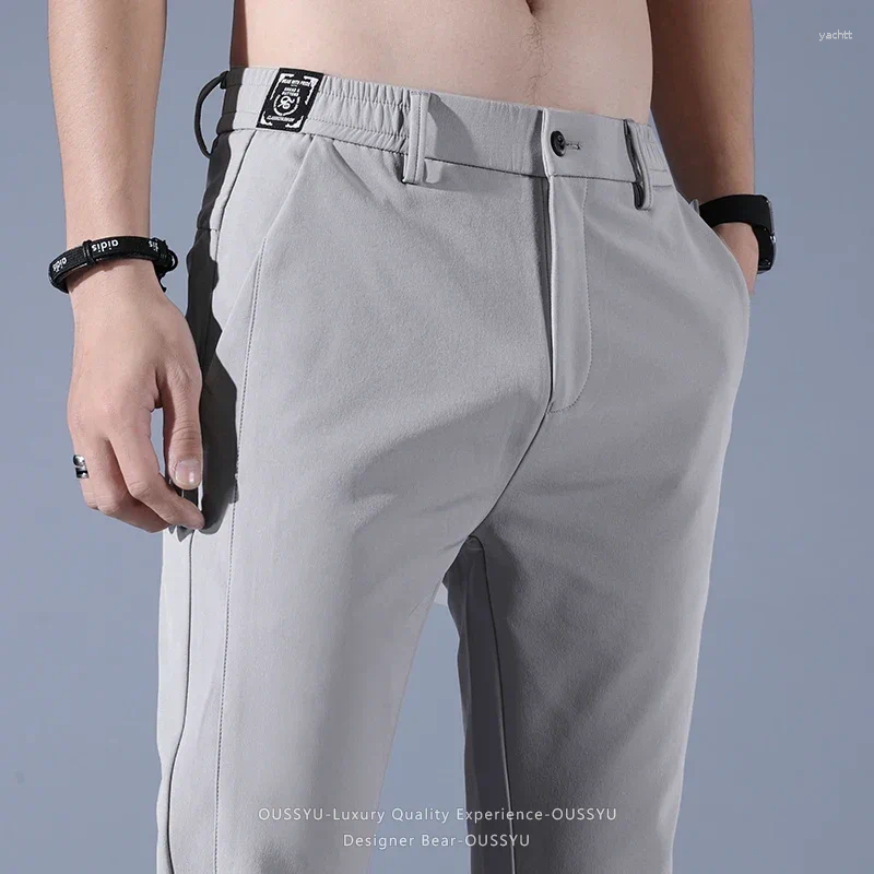 Men's Pants 2026 Spring Summer Ultra-thin Stretch Slim Straight Casual High Quality Fashion Breathable Golf Sports Trousers Man