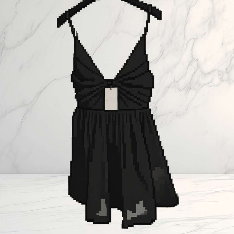 Trendy Color Contrast Openwork Knitted Short-Sleeve One-Piece Dress-CH-Pr100-image-1110971268