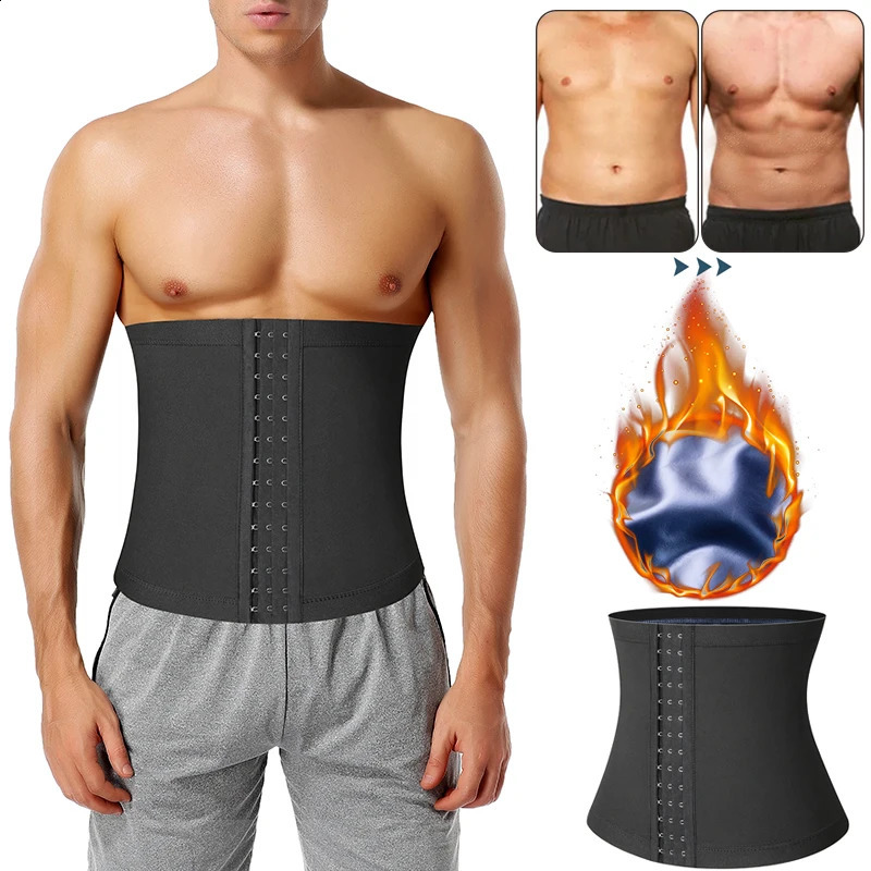 Mens Abdomen Reducer Sweat Slimming Trimmer Belt Fitness Corset Sauna Body Shaper Waist Trainer Belly Shapewear Slim Ultra Light 260609BANJIA