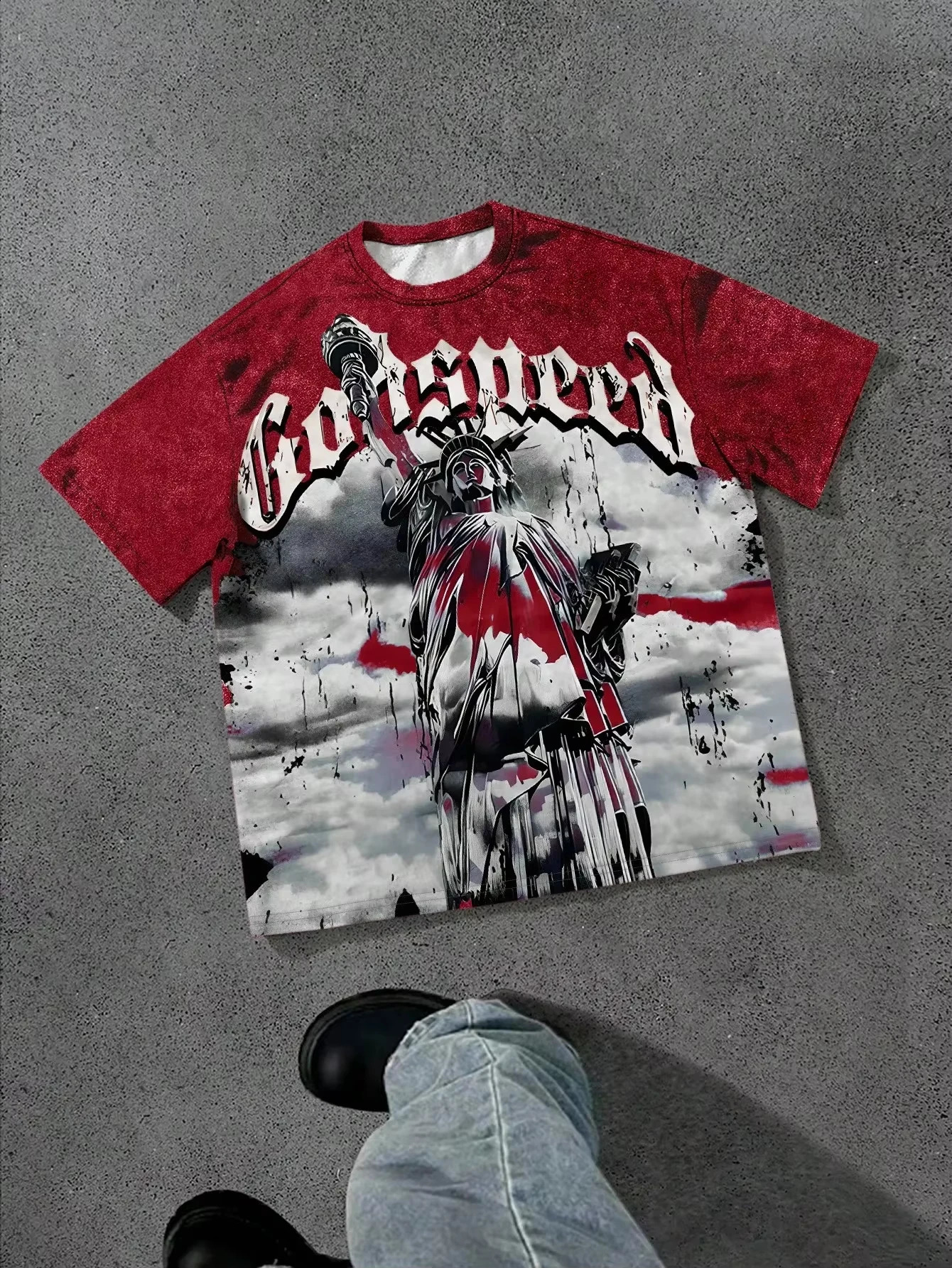 PAVTROS Manfinity Streetrush Letter Print T-shirt Vintage Men Women Clothes Harajuku Y2k Tops Sports Unisex Tee Clothing 260616BJ