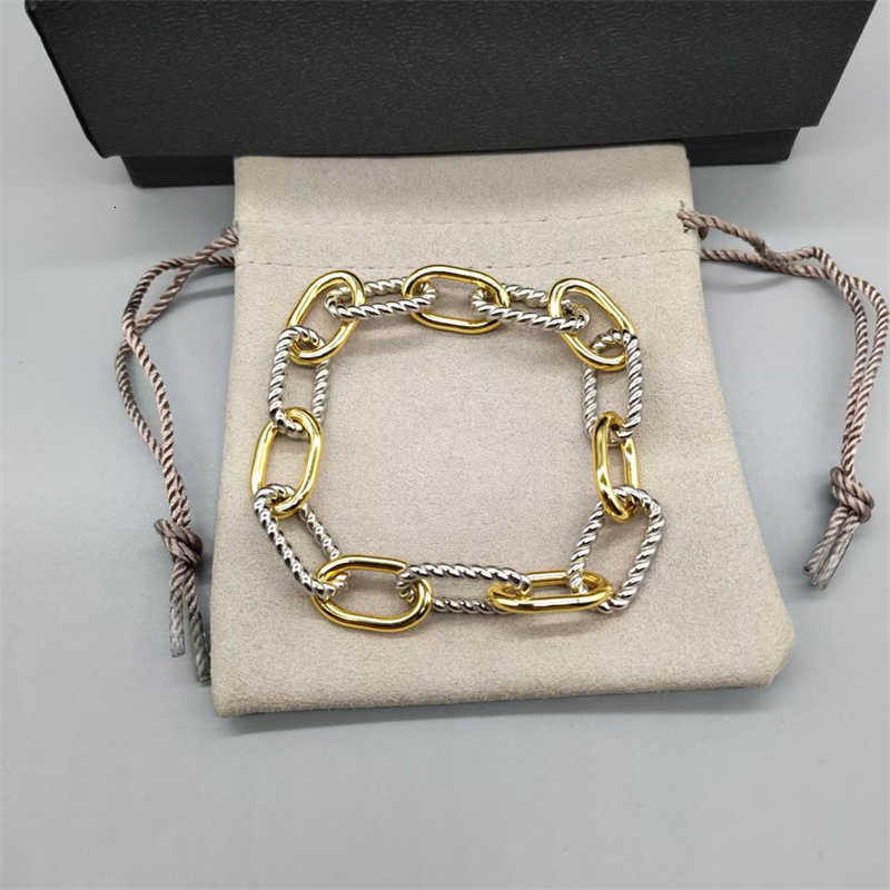 men bracelet designer Fashion Luxury Bracelets Women 18k Gold Bangle Gimmal Chunky Chain bijoux de luxe jewelry Oval Links Lovers Gift Wholesale