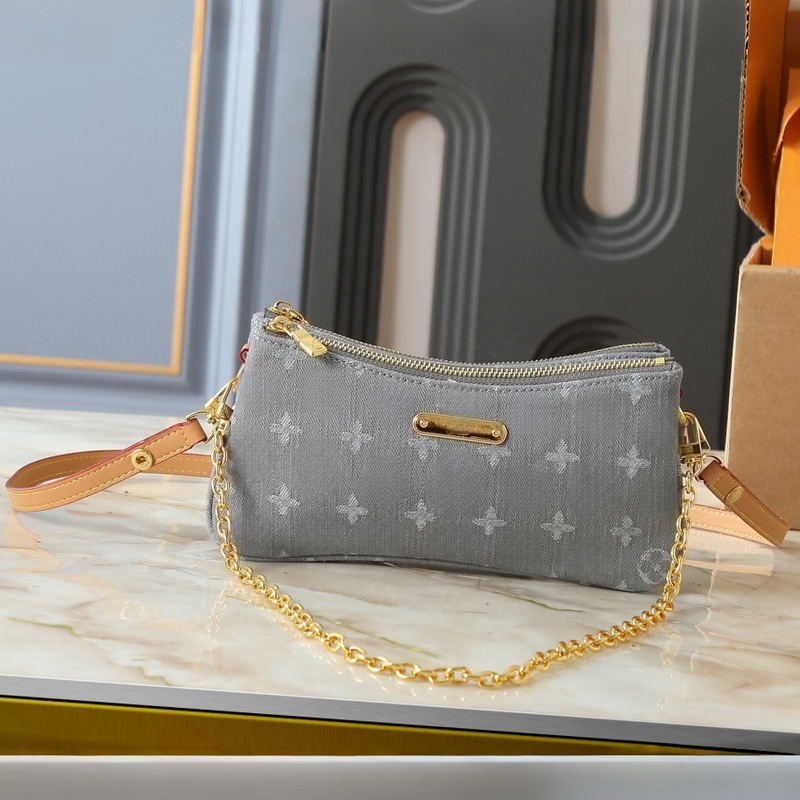 Hot Selling Designers Underarm Bags for Women Shoulder Bag Chain Double Zipper Purse Evening Designers Canvas Real Leather Denim theTotebag Hot Sale