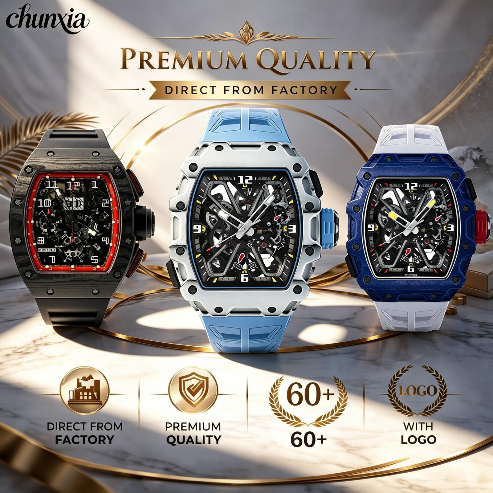 Jacobo Co Watch Bugatti Mens Designer Rmwatches Rubber Strap AAA Luxury Watch Man Watch Woman Top Quality Chronograph Quartz Automatic Watch Box-image-1111145423