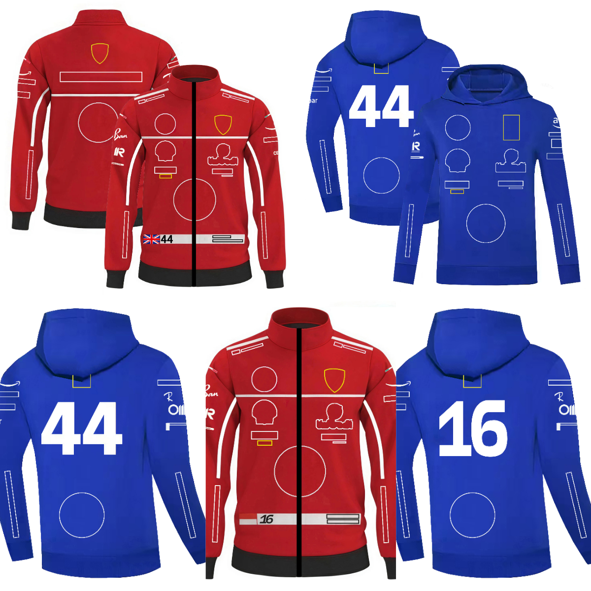 f1 2026 teamwear racing jacket formula one 2026 racing suit long jacket team f1 clothing red racing work shirt Full zipper sweater warm f1 hoodie fa