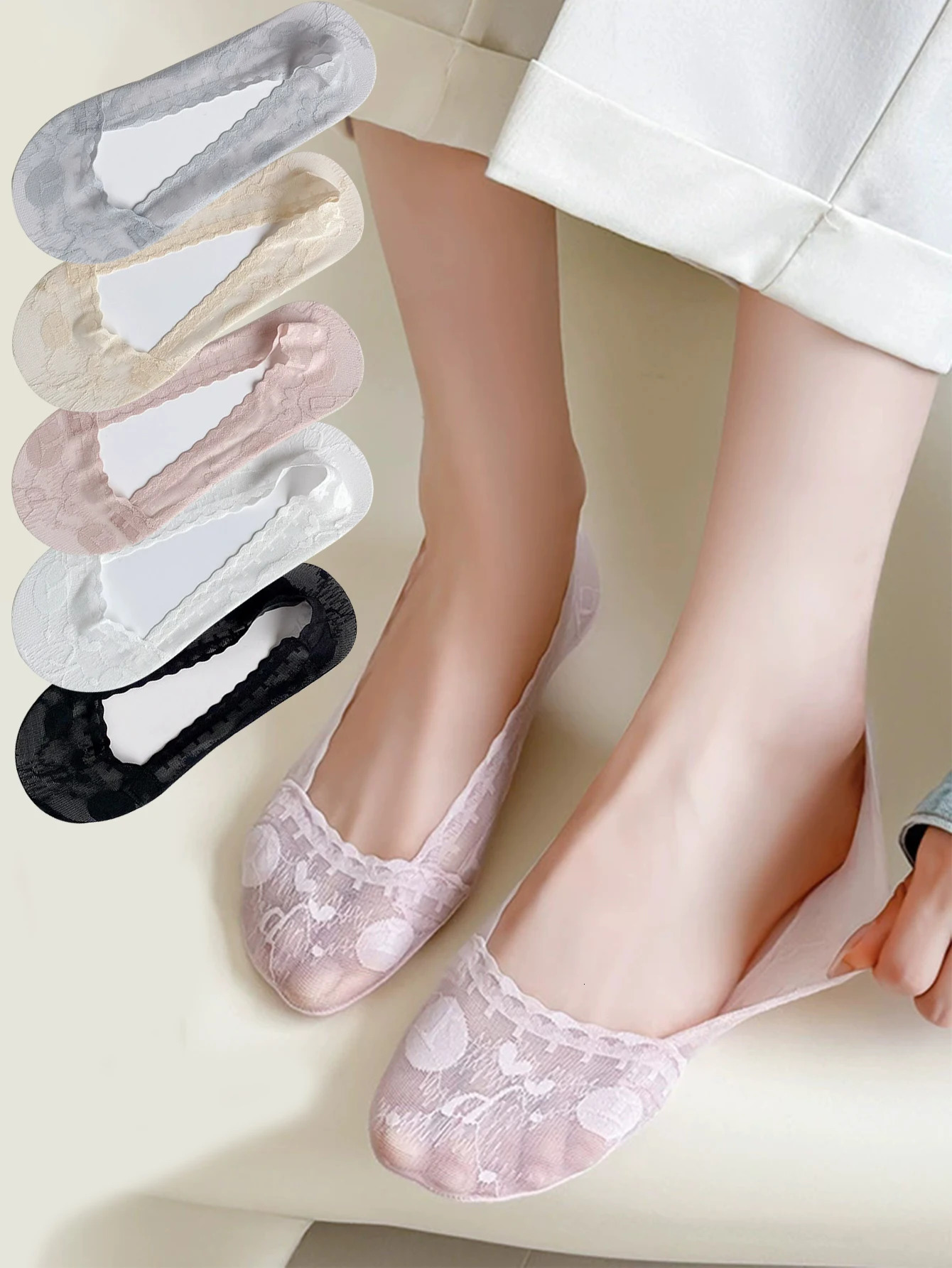 Lace Boat Socks That WomenS In Summer Invisible Spring And Cotton Bottom Shallow Mouth Thin 260609BANJIABANJIA