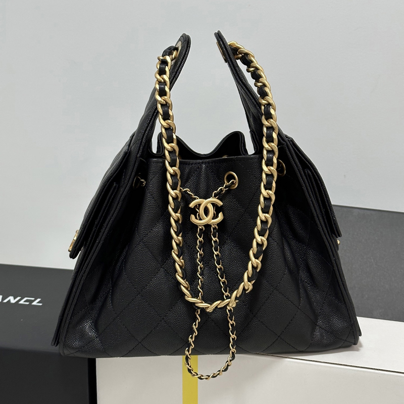 Luxury Designer Bag CC Bag Black Classic 25 Bag Hobo Large Capacity Crossbody Bag Casual Fashion Women's Bag Fashion Trend Handbag Litchi Leath