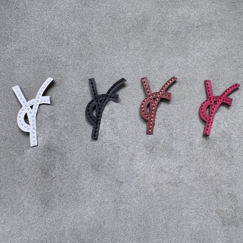 PU Leather Letter Patch for Clothes Shoe Bag Classic Letter Diy Sewing Patches 4 Colors