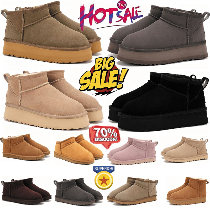 Tazz With box Boots top Designer Shoes Women Tasman Snow Winter Sheepskin Boots Platform Fur Slipper Designer Classic Ultra Mini Suede Wool Womens B