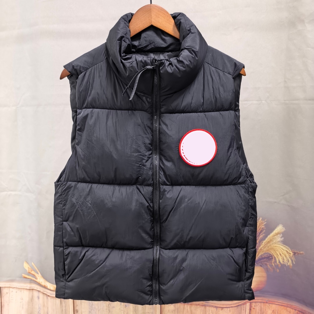 Designer Puffer Canada Jacket Goocepuffer Brand White Duck Down Men Winter Coat With Badge Quality Solid Color Sleeveless Down Jacket Canada Jacket