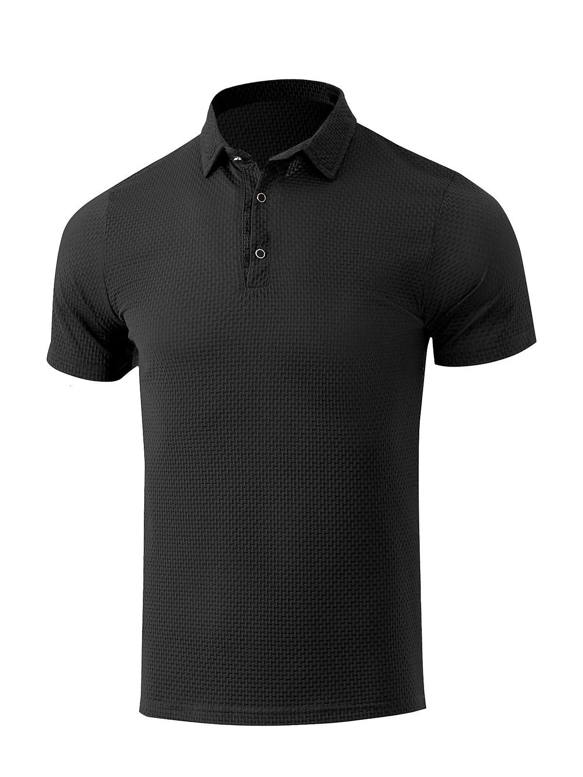 Short Sleeved Polo Shirt With Comfortable And Breathable Plaid Collar Button Up Mens Daily Casual Versatile Summer 260609BANJIA