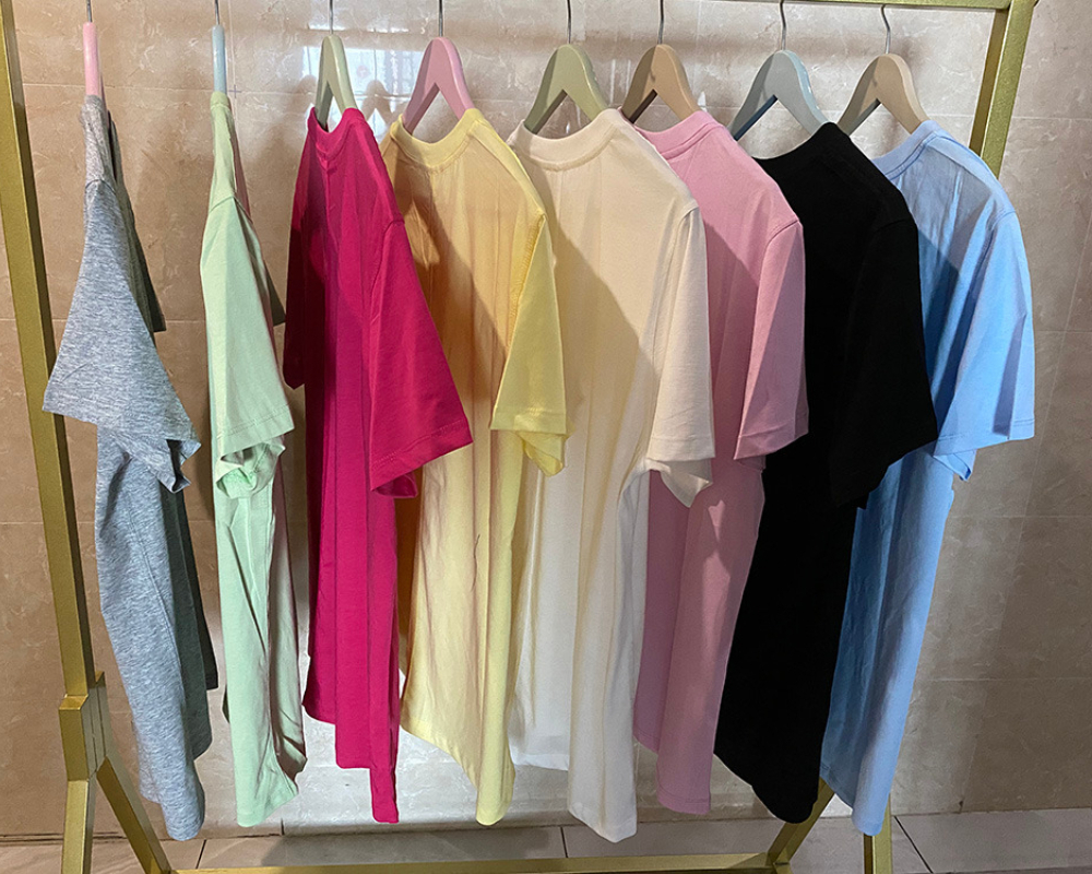 Loose Women Crew Neck Short Sleeve T Shirt Soft Cotton Blend Basic Casual Yoga Sports Tee Top