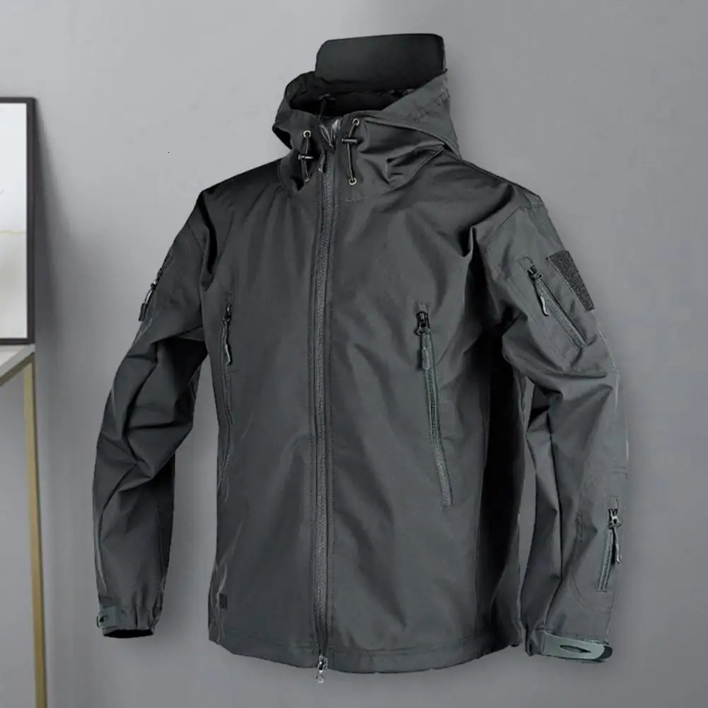 Men Spring Military Winter Thermal Coat Jacket Outdoors Sports Hooded Coat Military Softshell Hiking Outdoor Army Jacke 260617BJ